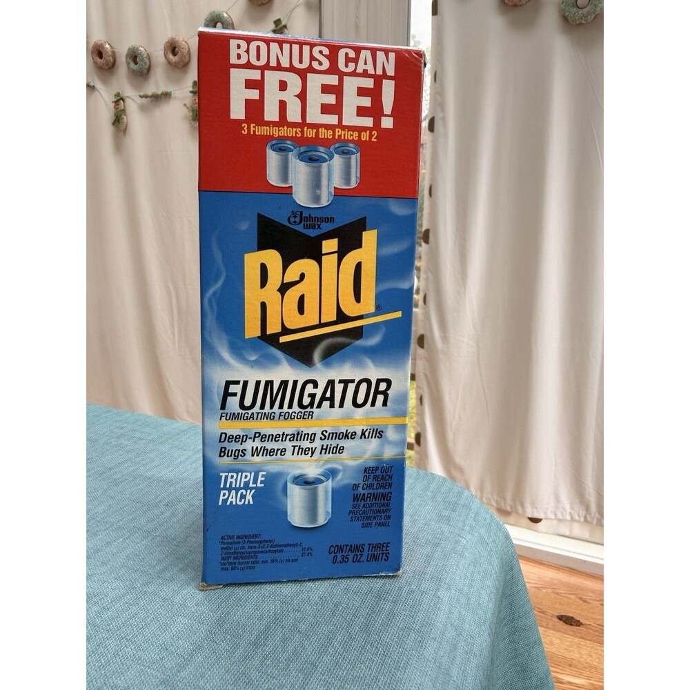 Raid Fumigator Dry Fog No Messy Residue 3 pack Roaches, Fleas, Gnats